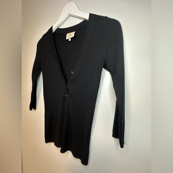 Tuckernuck Handrix Hanley Black Ribbed  Sweater Top Size XS - Picture 10 of 17